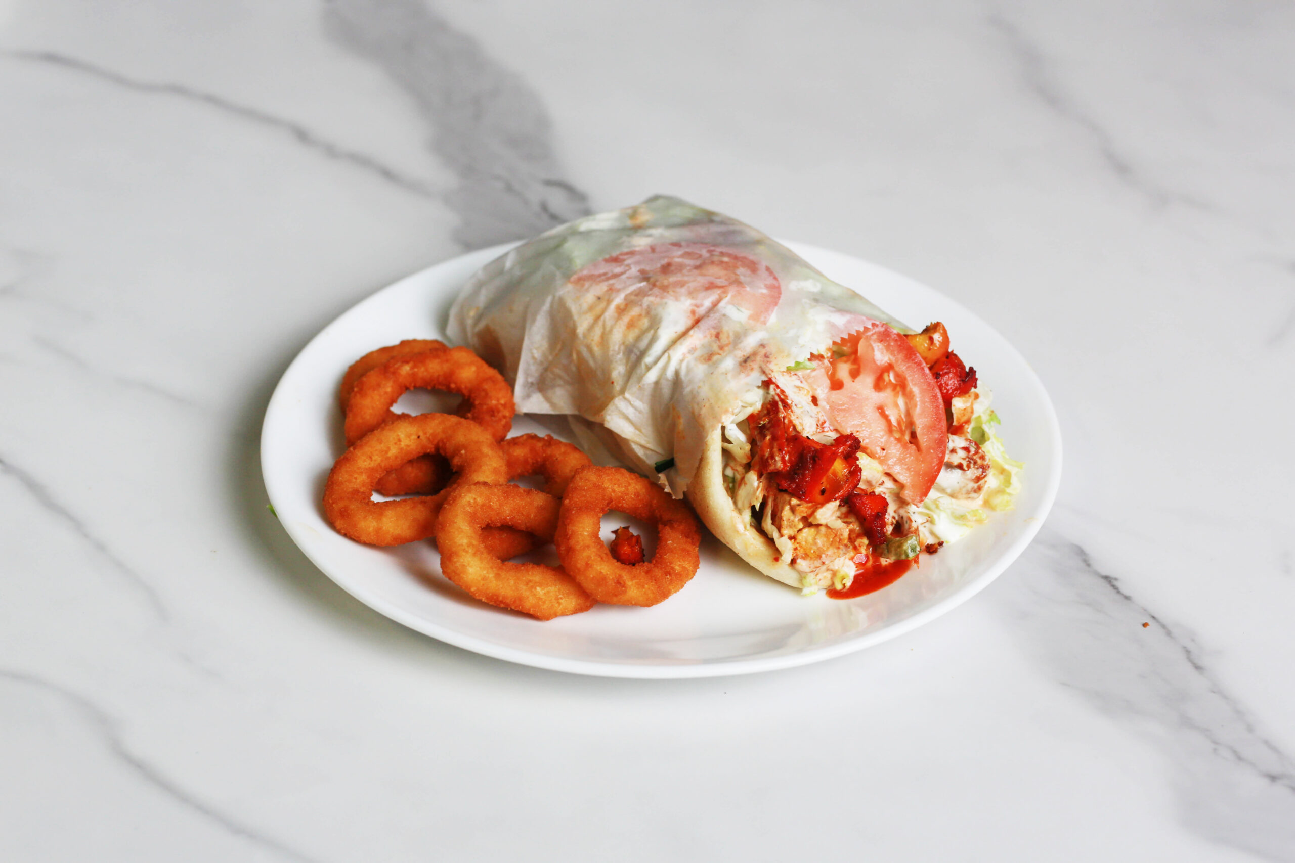 Chicken Gyro & Onion Rings